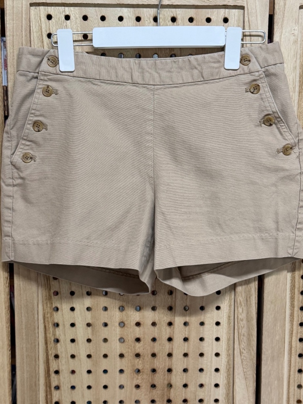 Banana Republic Khaki Sailor Button Shorts Size 6